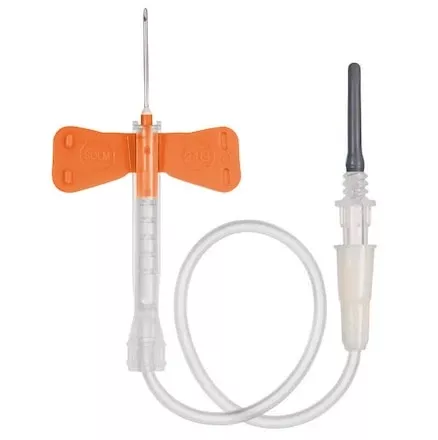 Blood Collection Sets 25 gauge x 3/4" Winged, 12" Tubing & Safety Shield, Sterile 50/Box