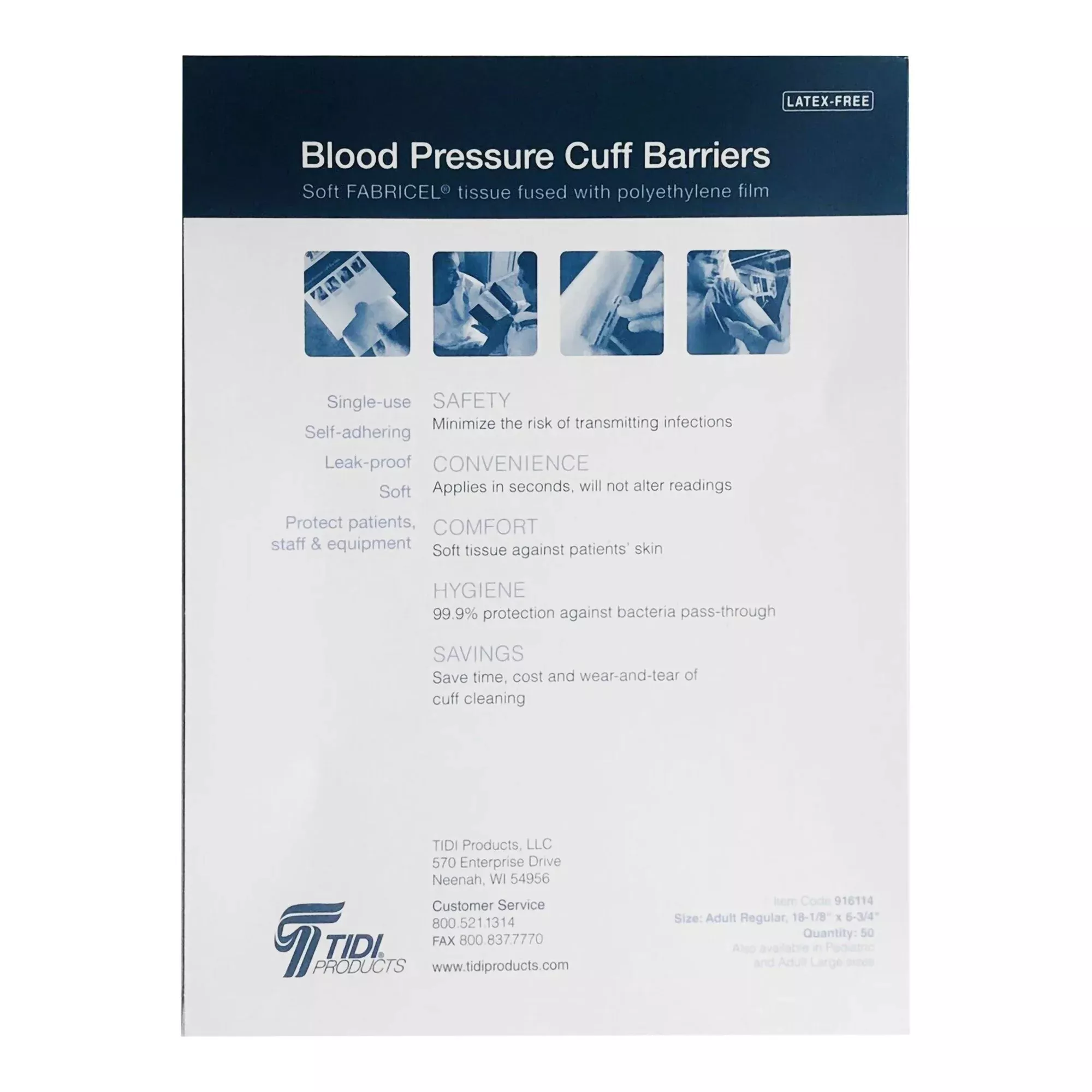 Blood Pressure Cuff Barrier, 1 Case of 300