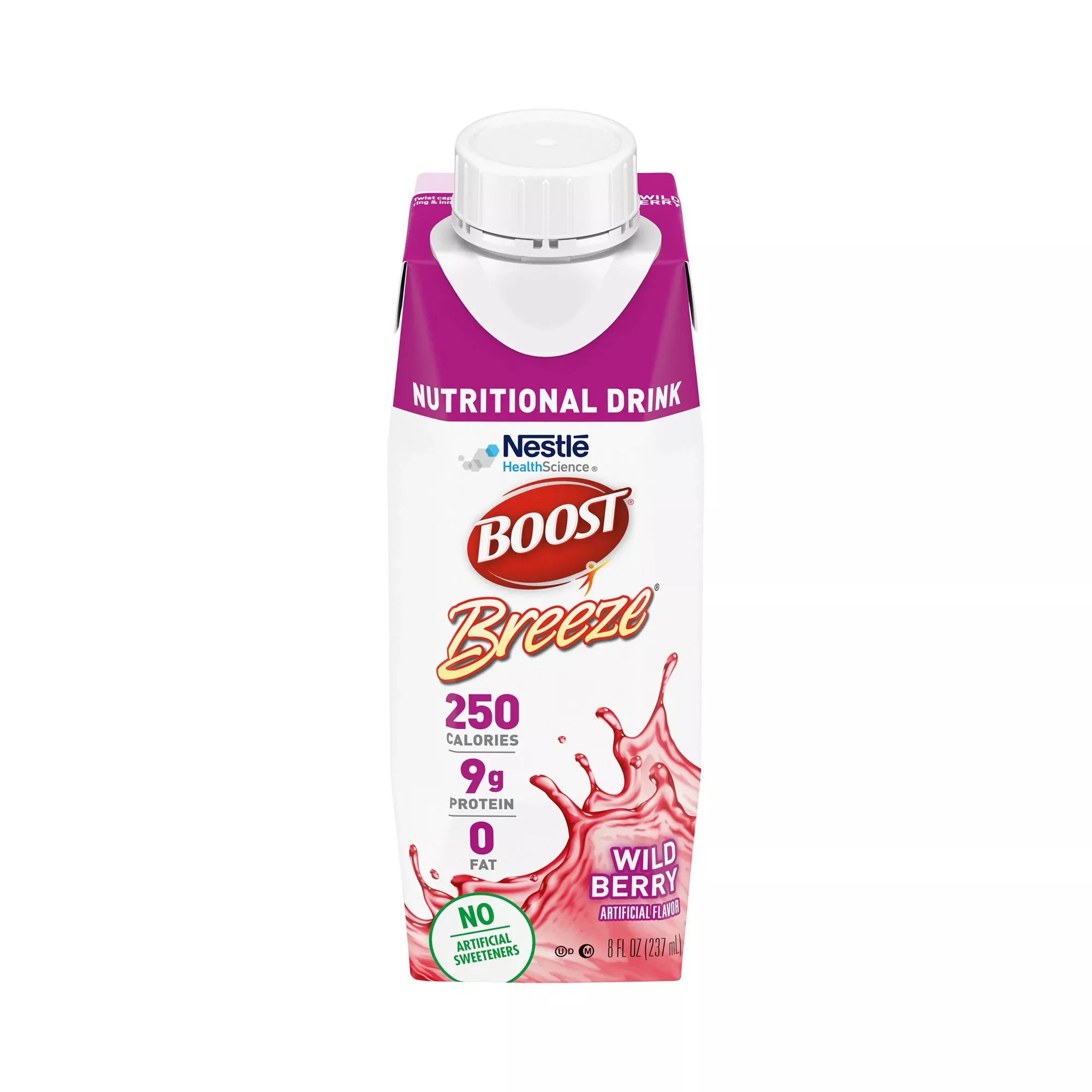 Boost Breeze Wild Berry Oral Supplement, 8 oz. Carton, 1 Case of 24