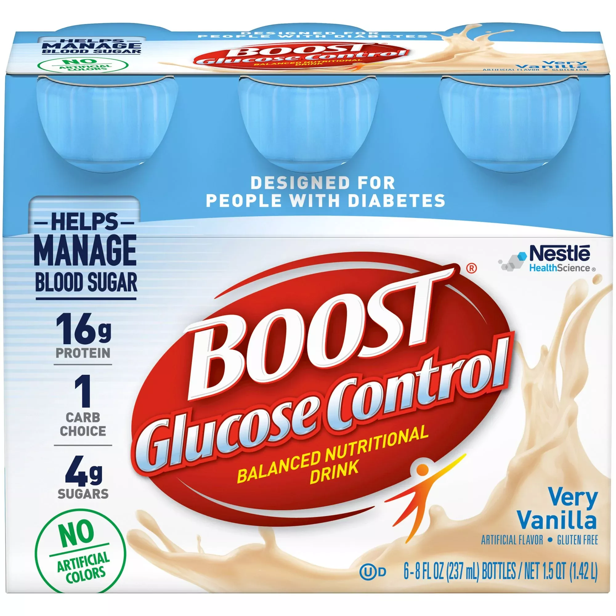 Boost Glucose Control Vanilla Oral Supplement, 8-ounce Bottle, 1 Each