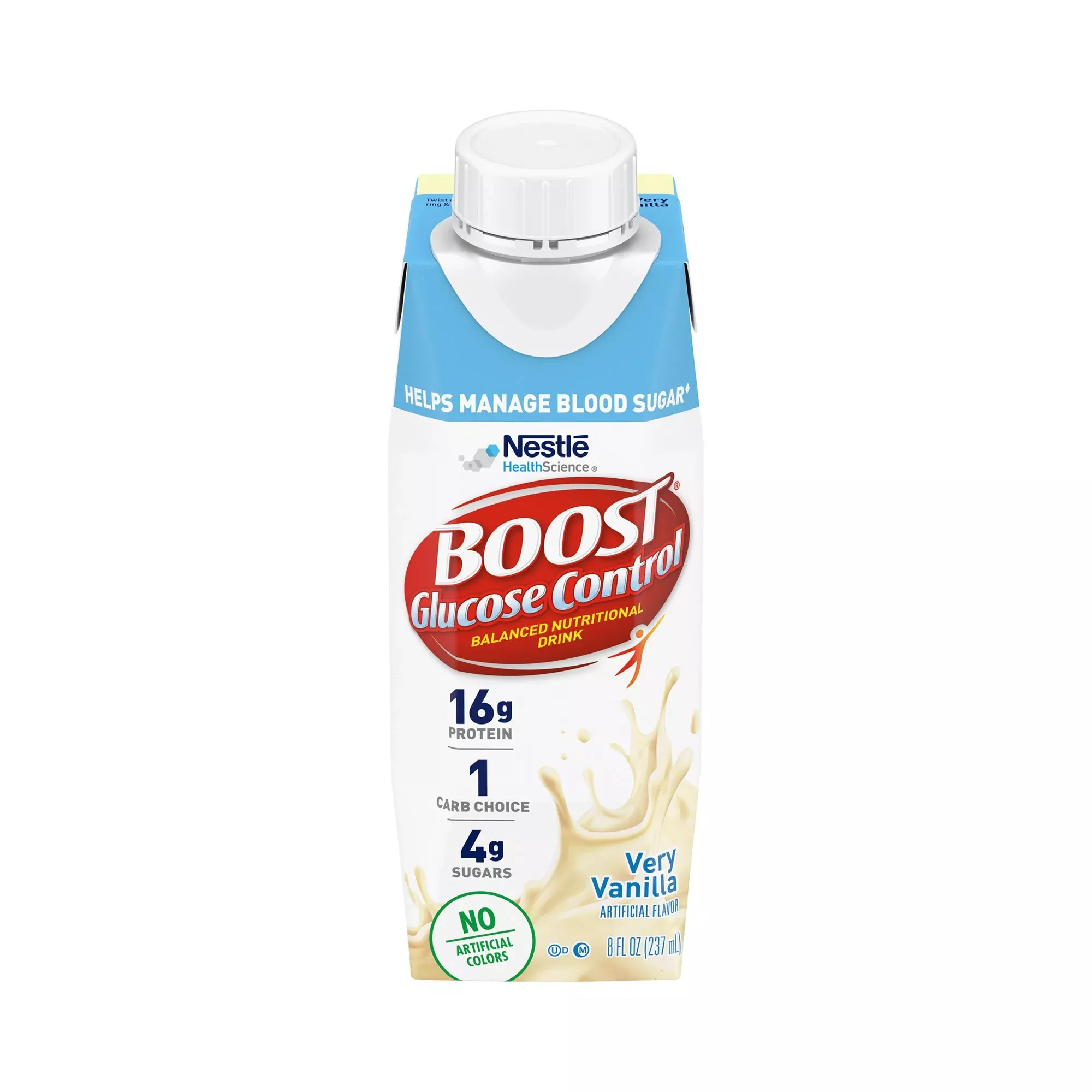 Boost Glucose Control Vanilla Oral Supplement, 8 oz. Carton, 1 Case of 24