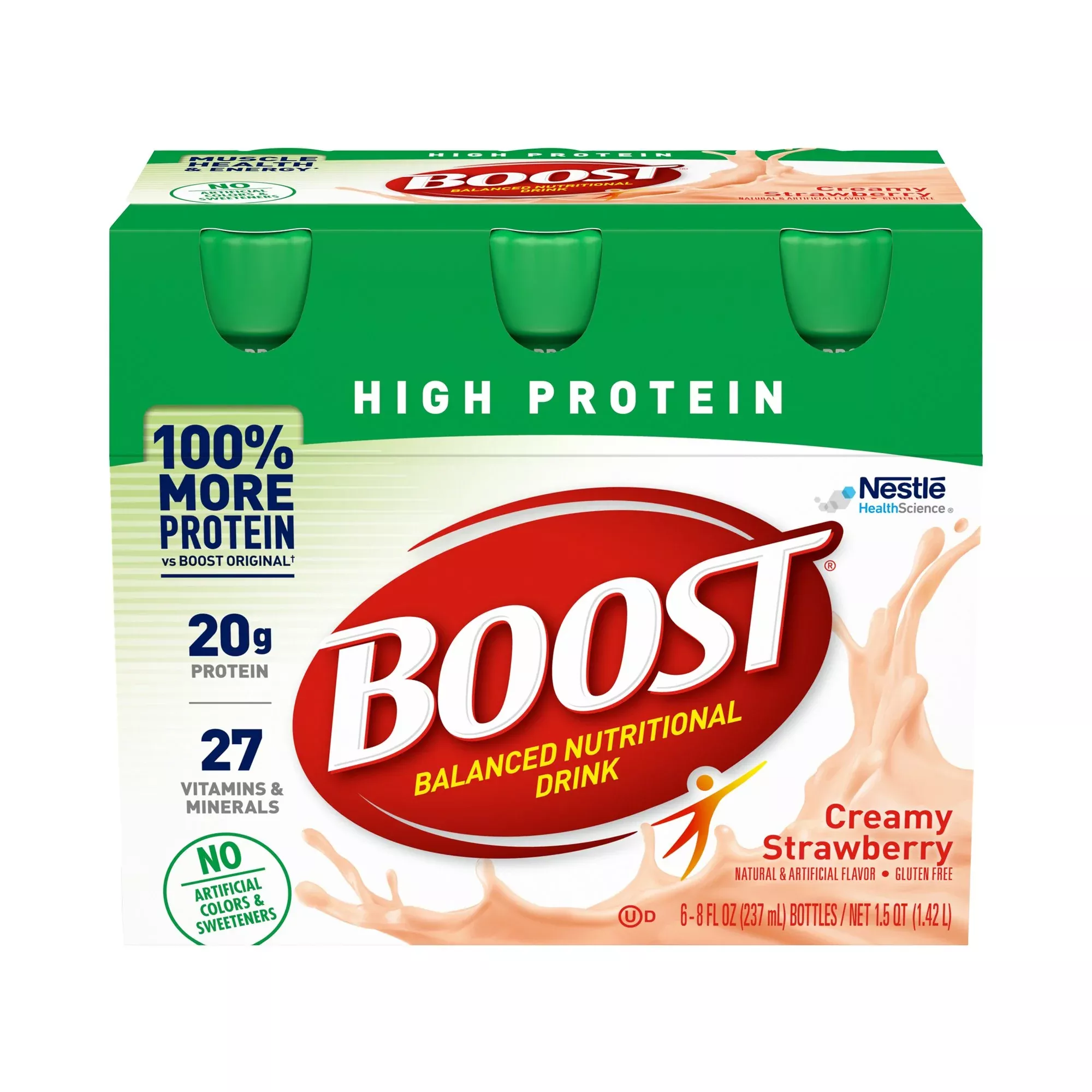 Boost High Protein Strawberry Oral Supplement, 8 oz. Bottle, 1 Each