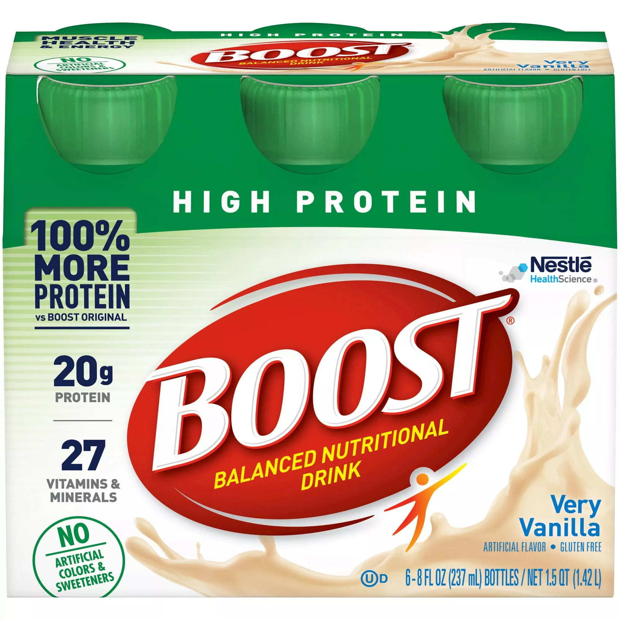 Boost High Protein Vanilla Oral Supplement, 8 oz. Bottle, 1 Each