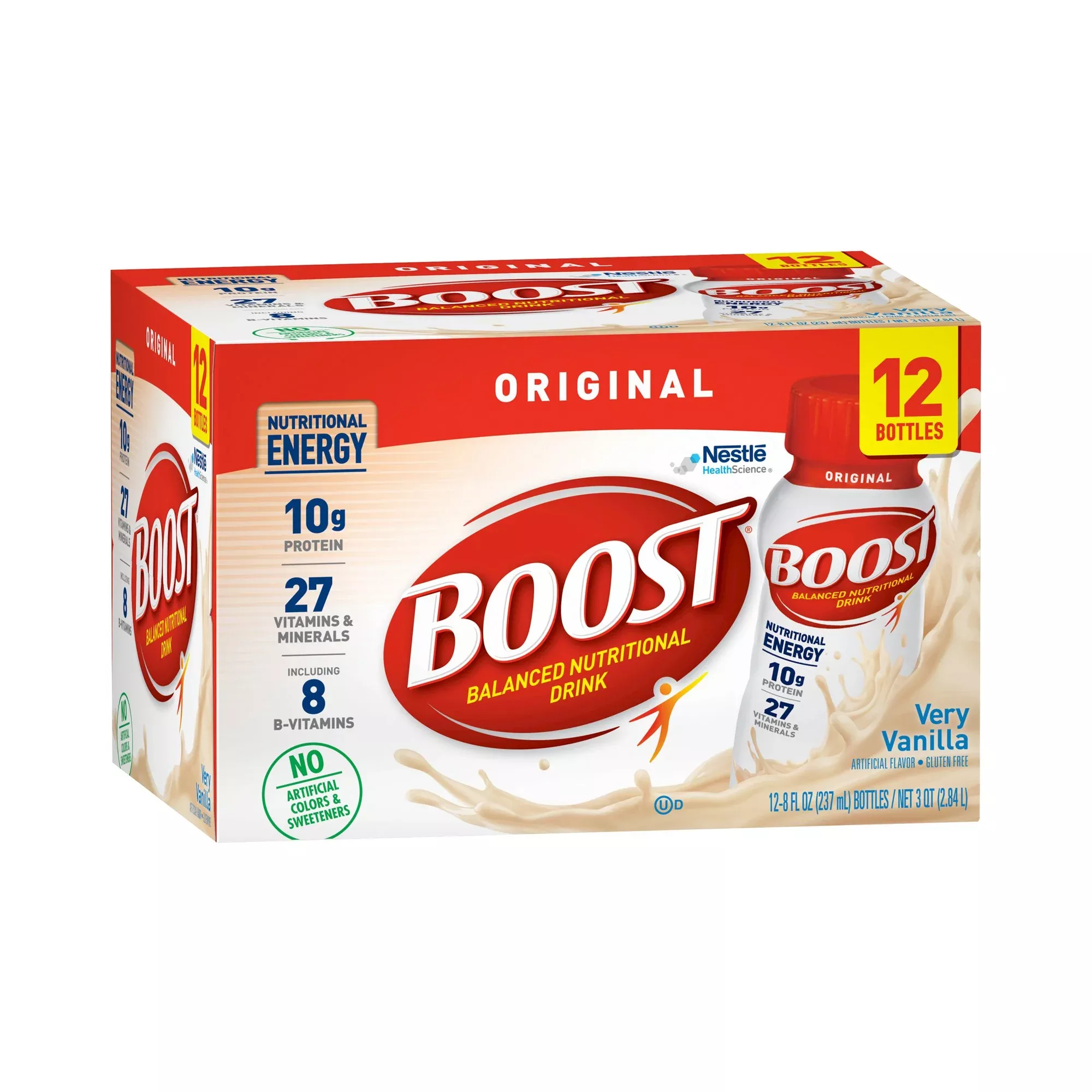 Boost Original Vanilla Oral Supplement, 8 oz. Bottle, 1 Case of 24
