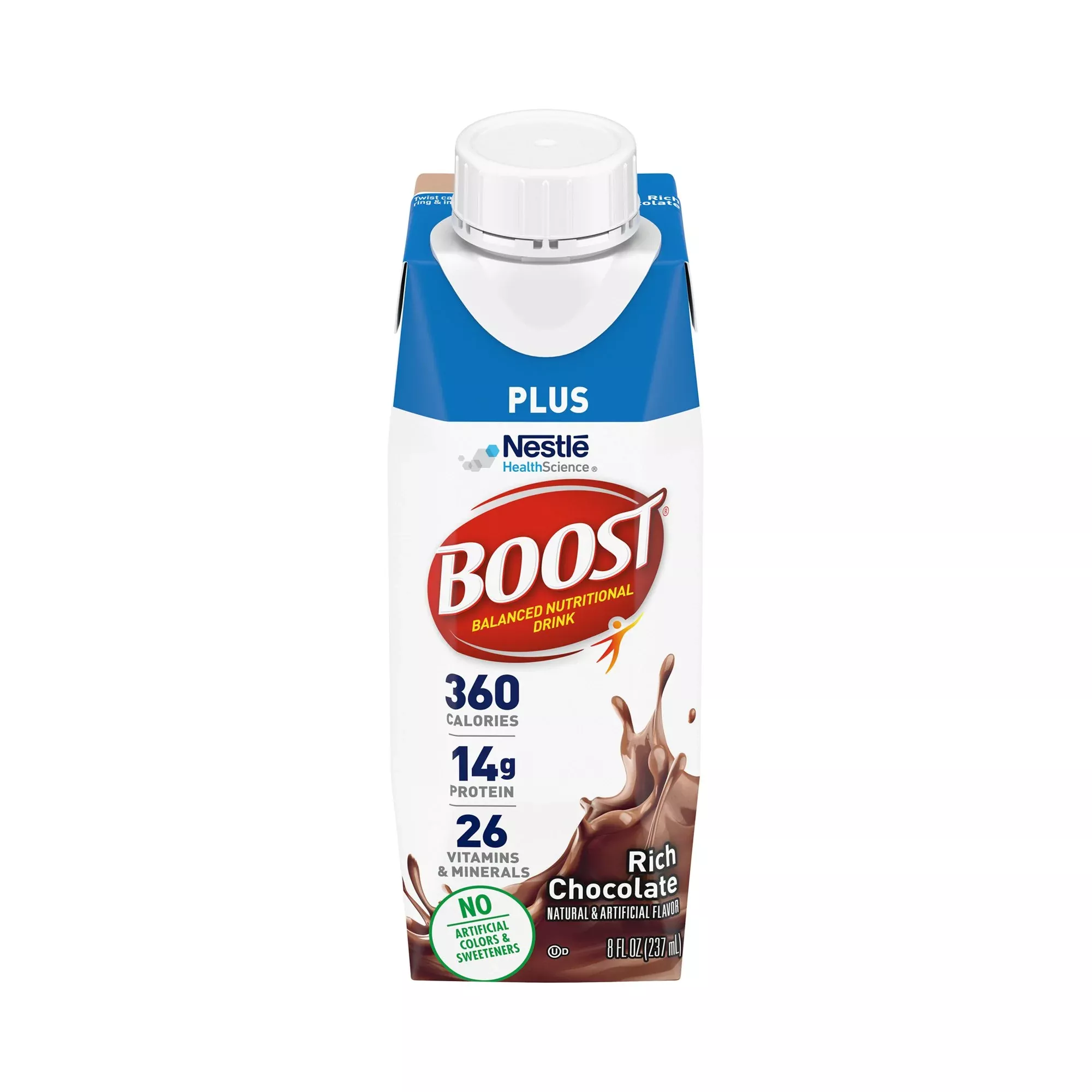 Boost Plus Chocolate Oral Supplement, 8 oz. Carton, 1 Each