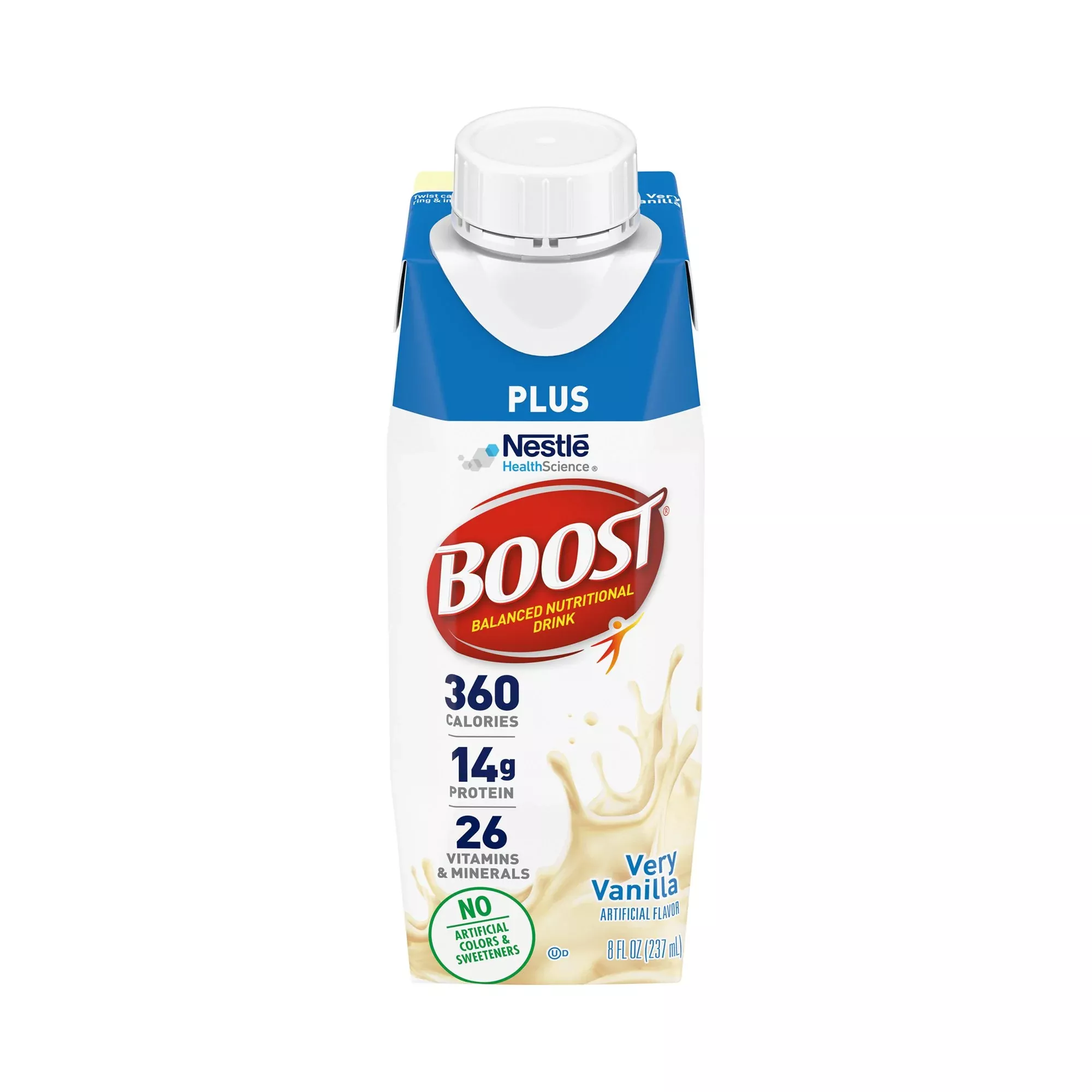 Boost Plus Vanilla Oral Supplement, 8 oz. Carton, 1 Case of 24