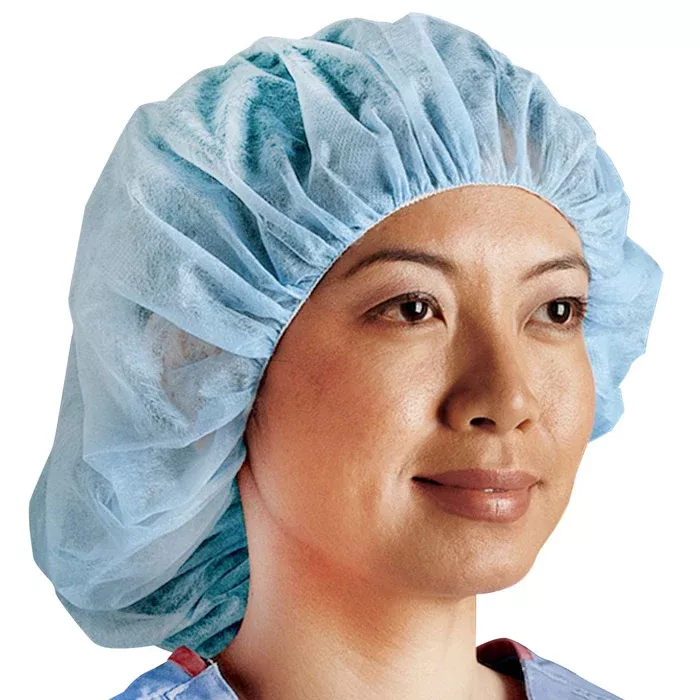 Bouffant Caps, Large 24", Blue Color 100/Box