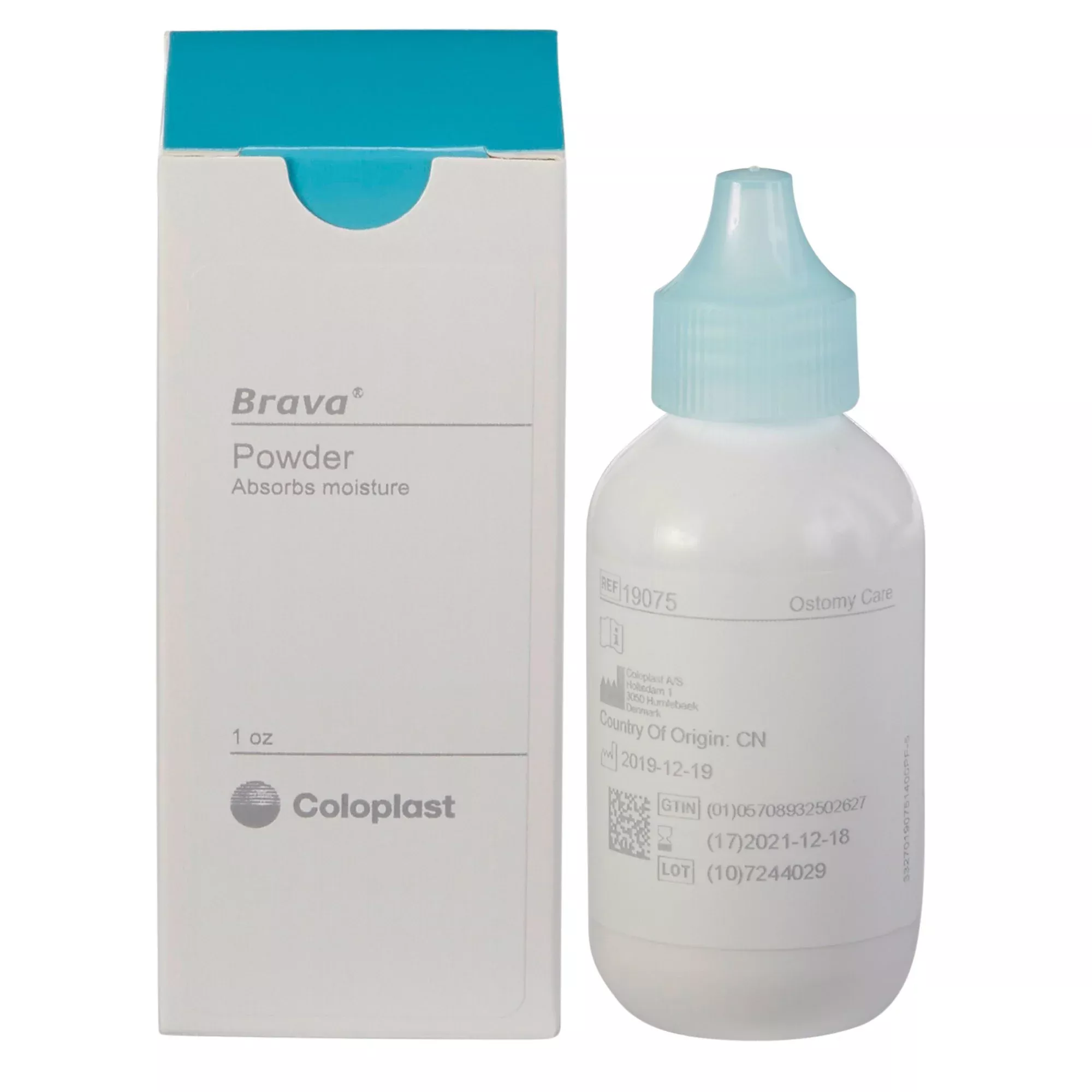 Brava Ostomy Powder, 1 oz Squeeze Bottle, 1 Box of 16