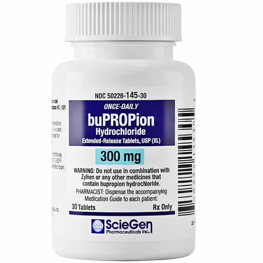 Bupropion HCL 300 mg Extended-Release Tablets USP (XL) 30 Count (RX)
