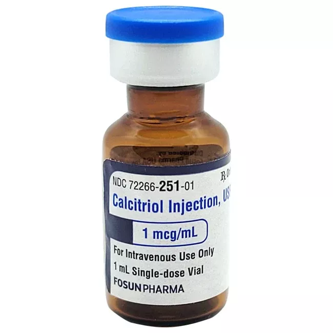 Calcitriol for Injection 1 mcg/mL Single-Dose Vials 1 mL x 10/Box (RX)