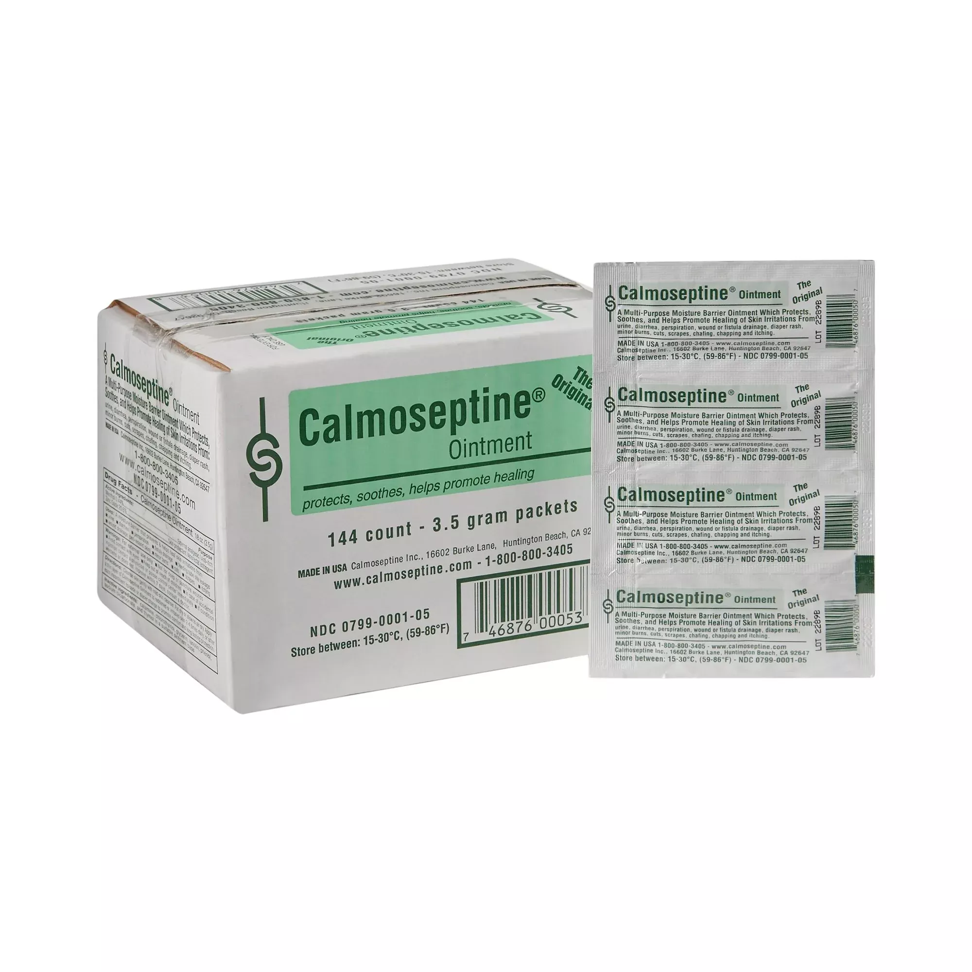 Calmoseptine Moisture Barrier Scented Ointment, 1 Box of 144