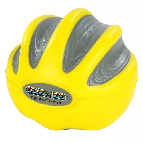 CanDo Digi-Squeeze Hand Exer YellowMed SizeX-Lt Strngth