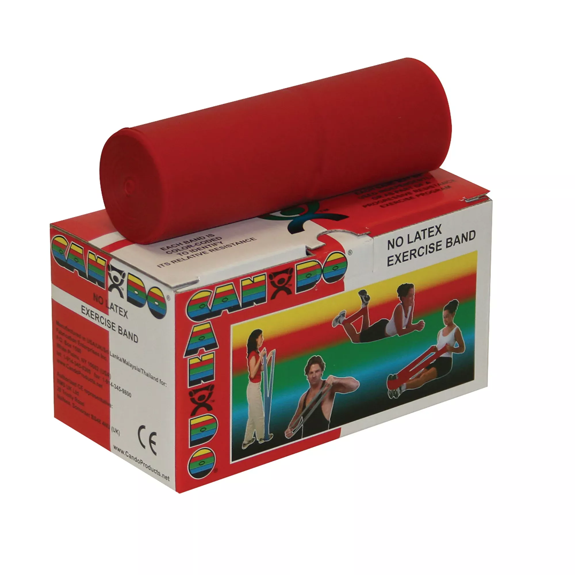 CanDo Exercise Resistance Band, Red, 5 Inch x 6 Yard, Light Resistance, 1 Each