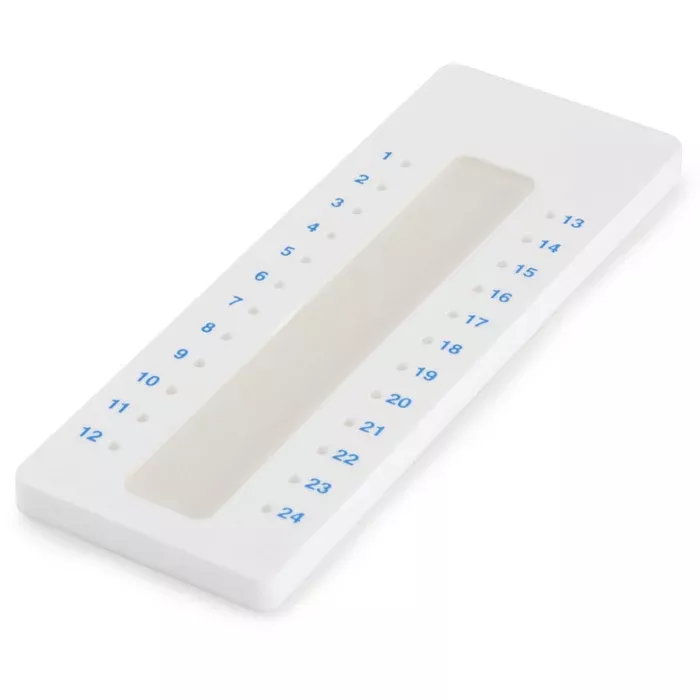 Capillary Tube Holding Tray with 24 Numbered Places for Easy Patient Identification