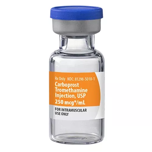 Carboprost Tromethamine Injection, USP 250 mcg / mL Single-Dose Vial 1 mL (RX)