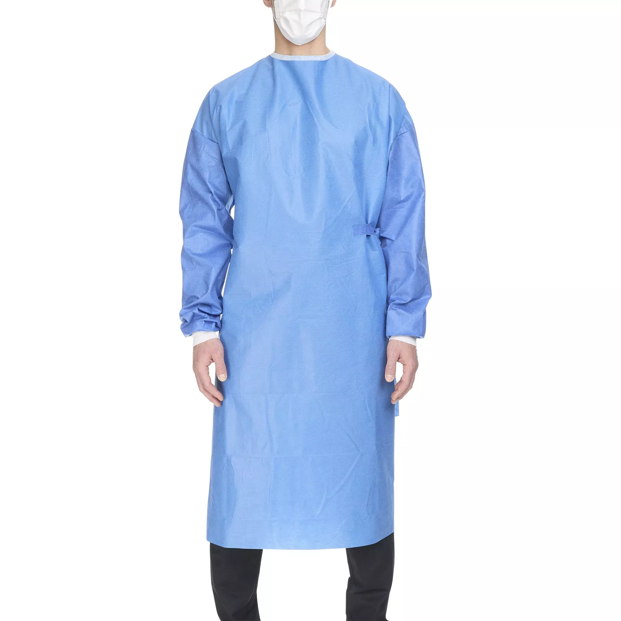 Cardinal Health Astound Non-Reinforced Surgical Gown, 3-Layer Microfiber, Blue, XL, 1 Case of 20