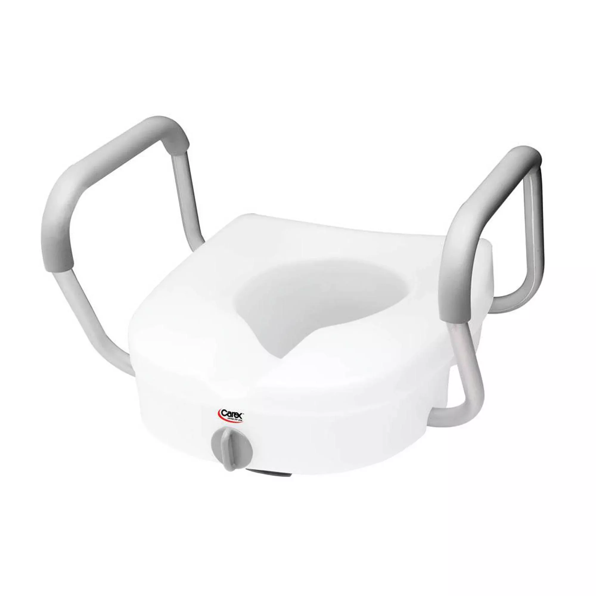 Carex E-Z Lock™ Raised Toilet Seat with Armrests, 1 Each