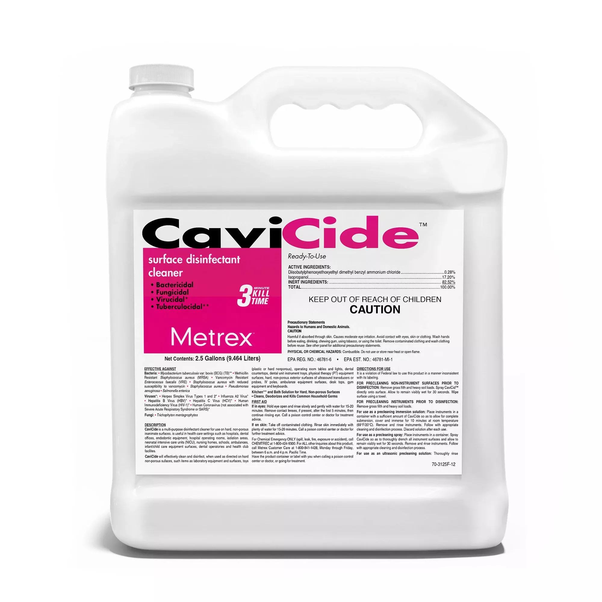 CaviCide Surface Disinfectant, Non-Sterile, Alcohol Based, 1 Each