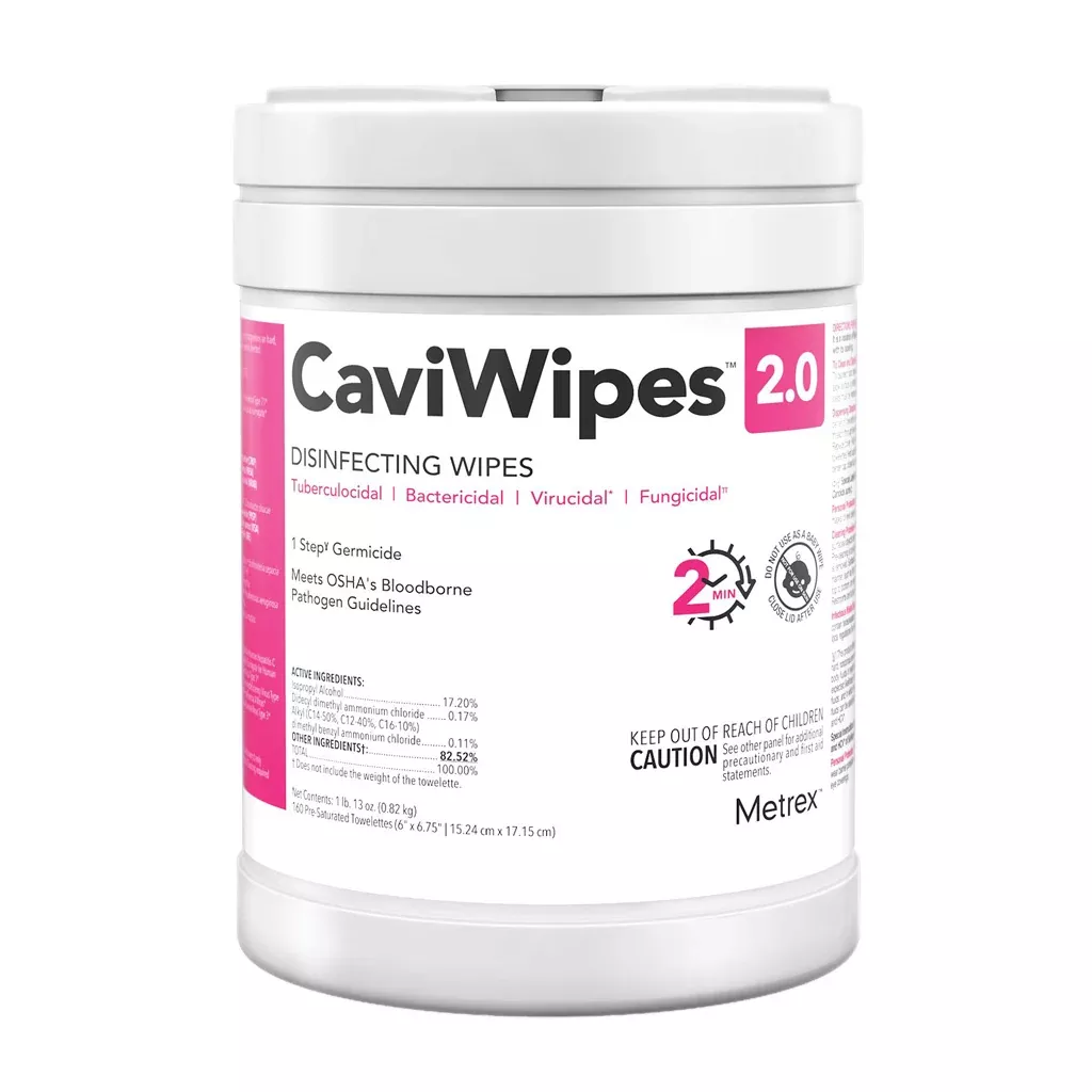CaviWipes 2.0 Surface Disinfectant Wipes, Premoistened 160 Count