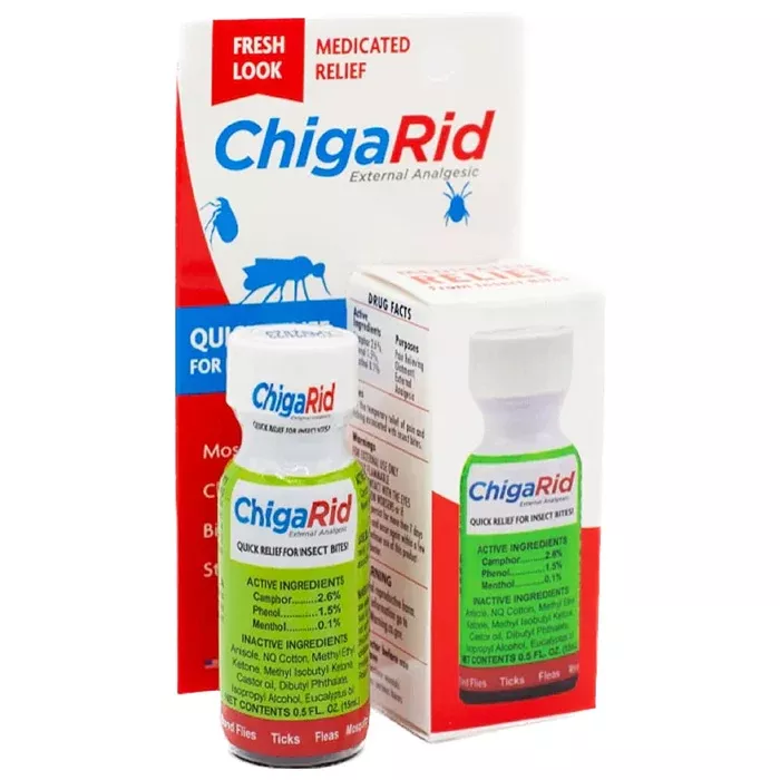 Chigarid Anti-Itch Solution with Camphor, Phenol, and Menthol