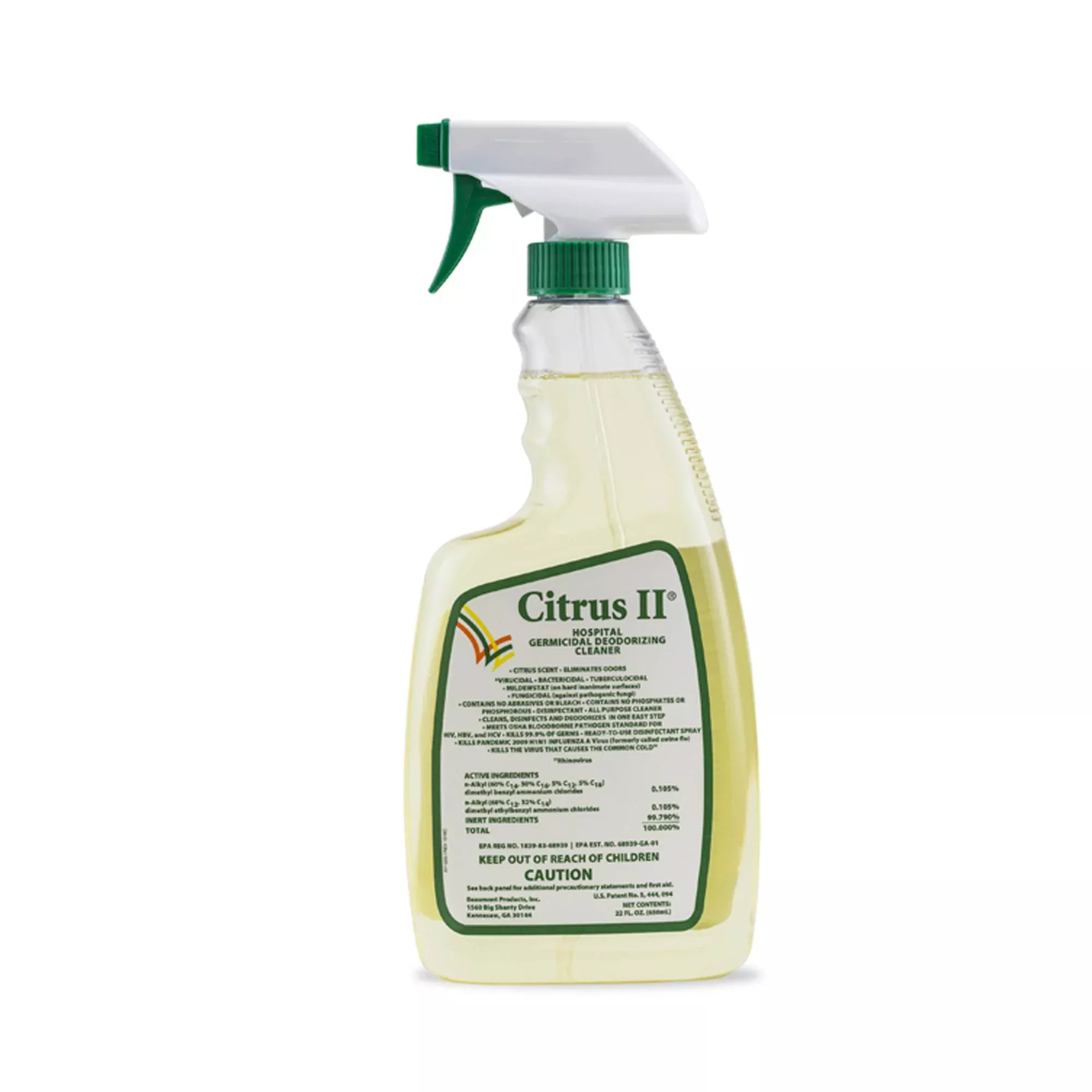 Citrus II Surface Disinfectant Cleaner, 22 oz Spray Bottle, 1 Each