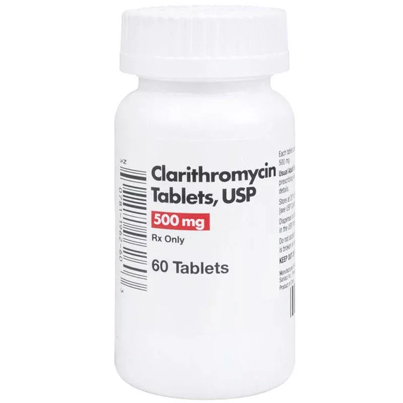 Clarithromycin 500 mg Tablets by Rising Pharma 60 Count (RX)