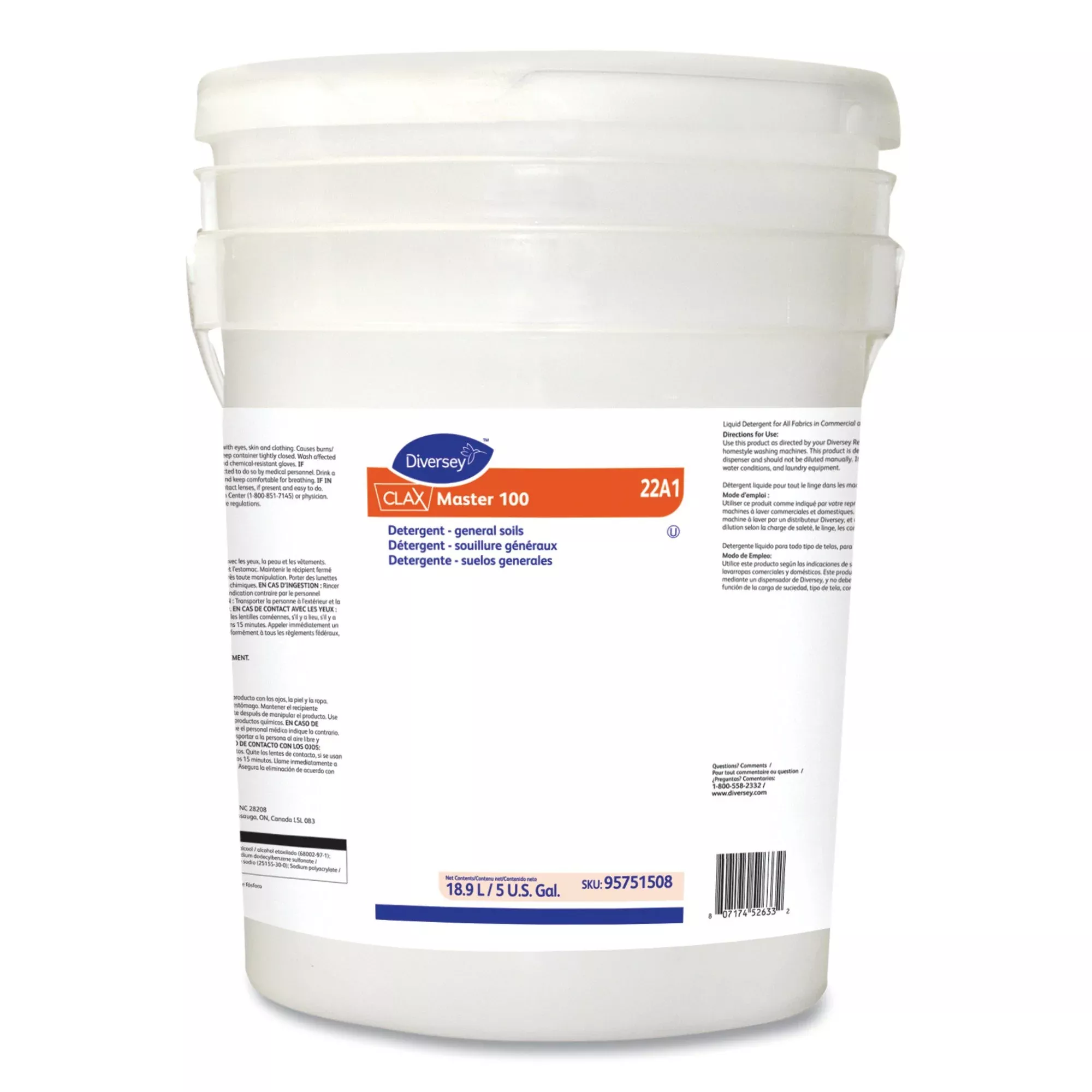 Clax Master Laundry Detergent, 1 Case