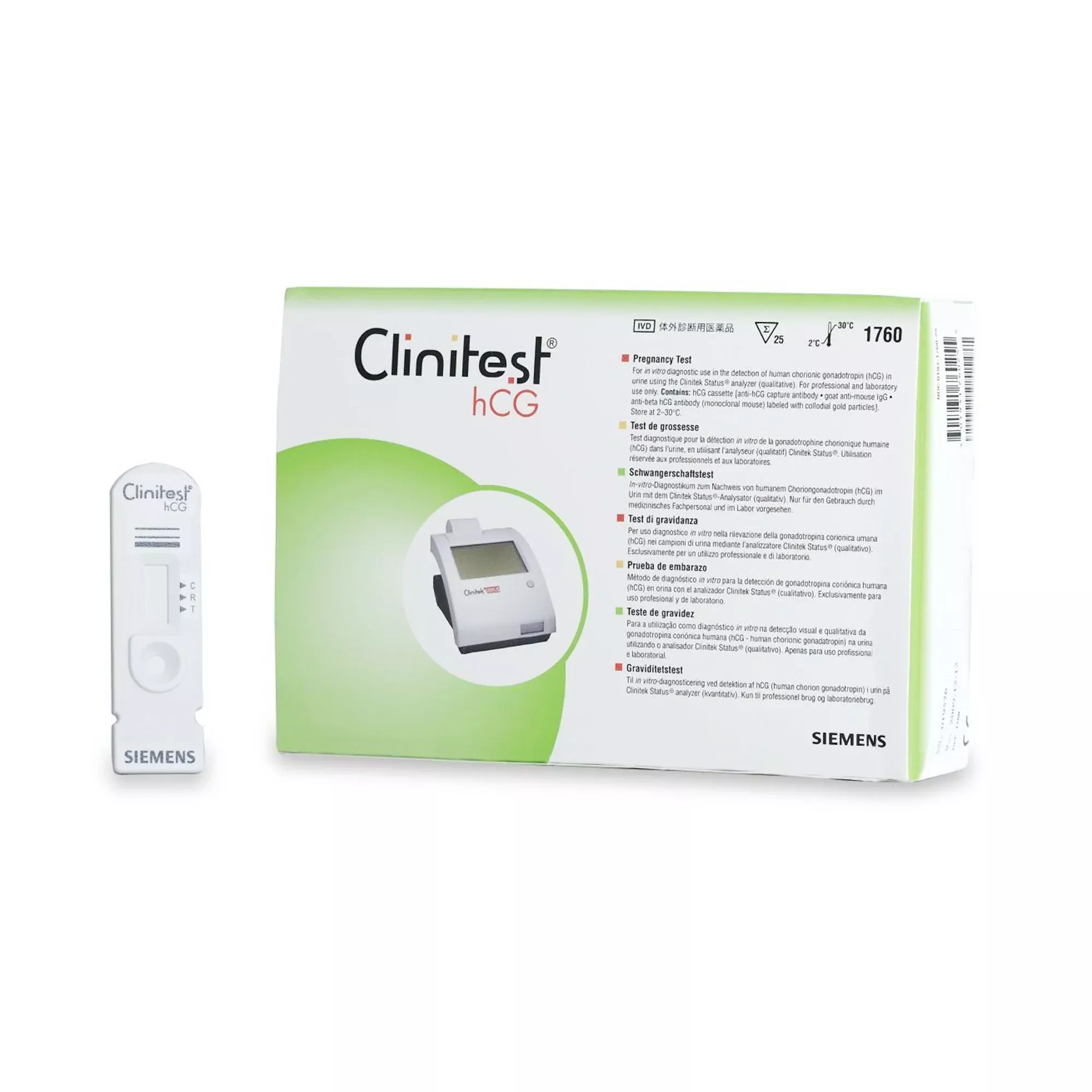 Clinitest Rapid Test Kit, hCG Pregnancy test, 1 Kit