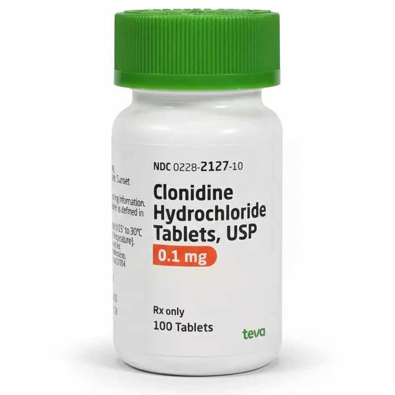 Clonidine 0.1 mg Tablets 100/Bottle (RX)