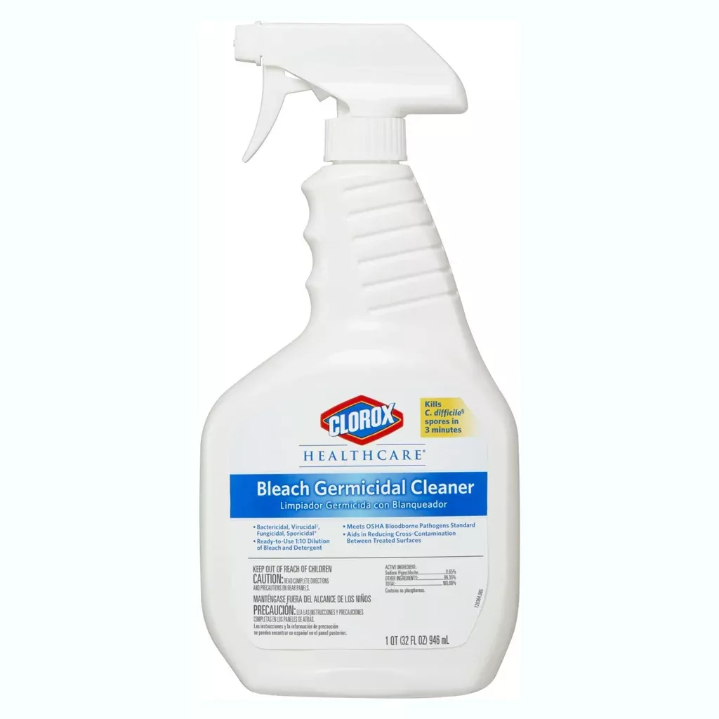 Clorox Healthcare Bleach Germicidal Surface Disinfectant Spray Cleaner 32 oz