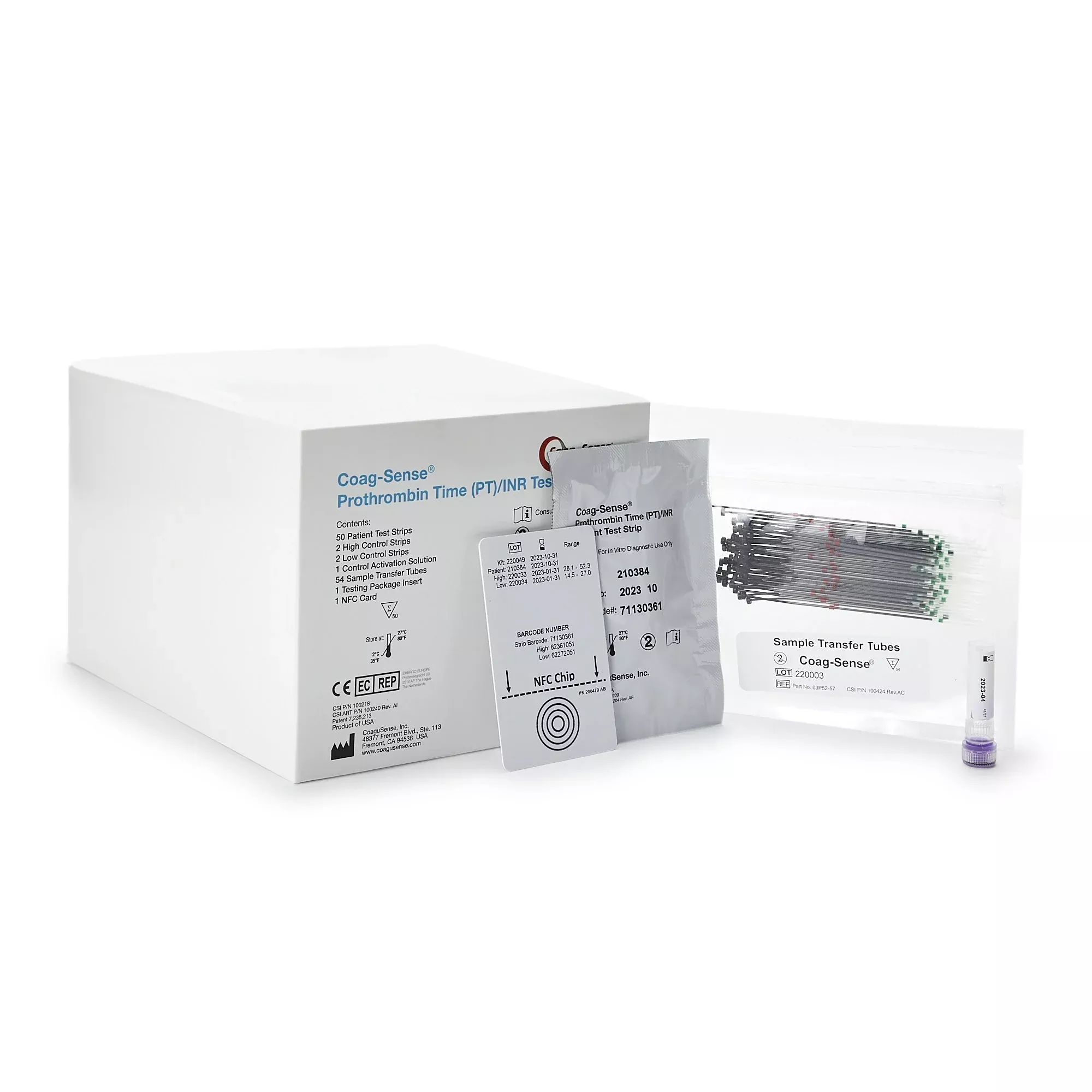 Coag-Sense Professional Blood Coagulation Rapid Test Kit, 1 Box of 50