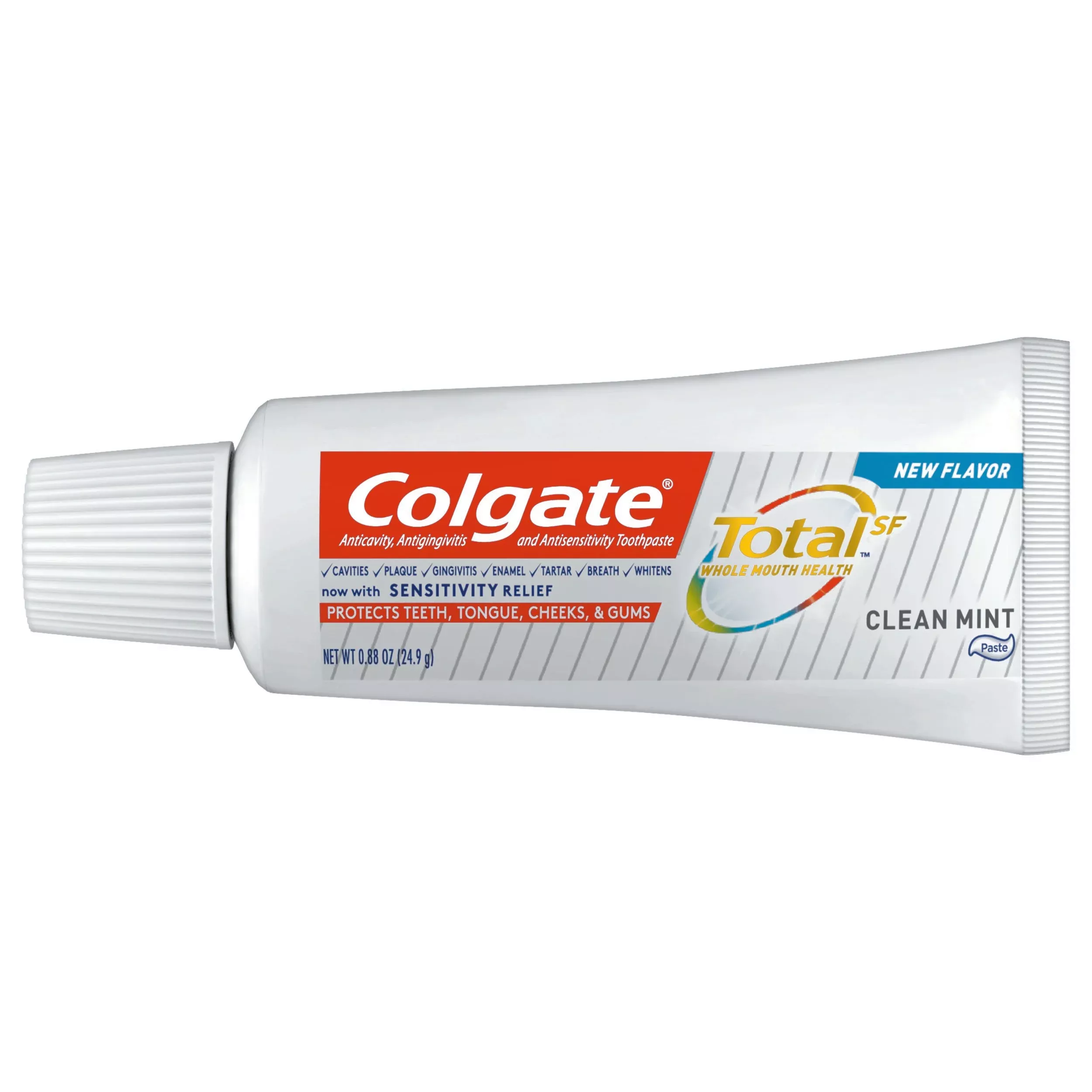 Colgate Total Toothpaste, Clean Mint Flavor, 0.88 oz Tube, 1 Case of 24