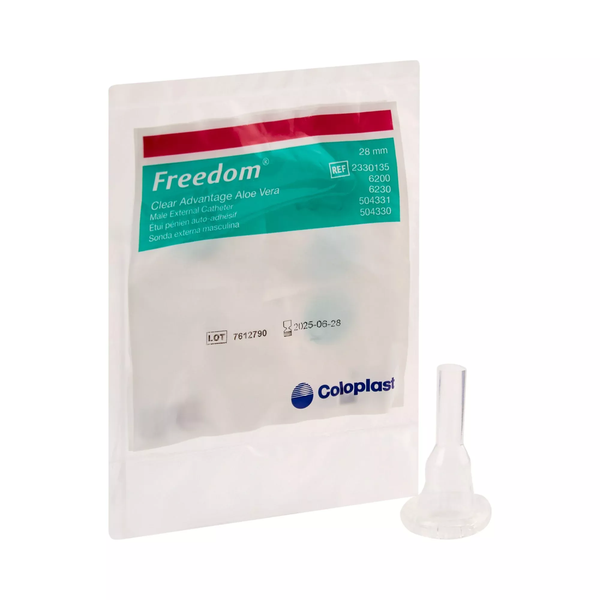 Coloplast Clear Advantage Male External Catheter, Medium, 1 Case of 100