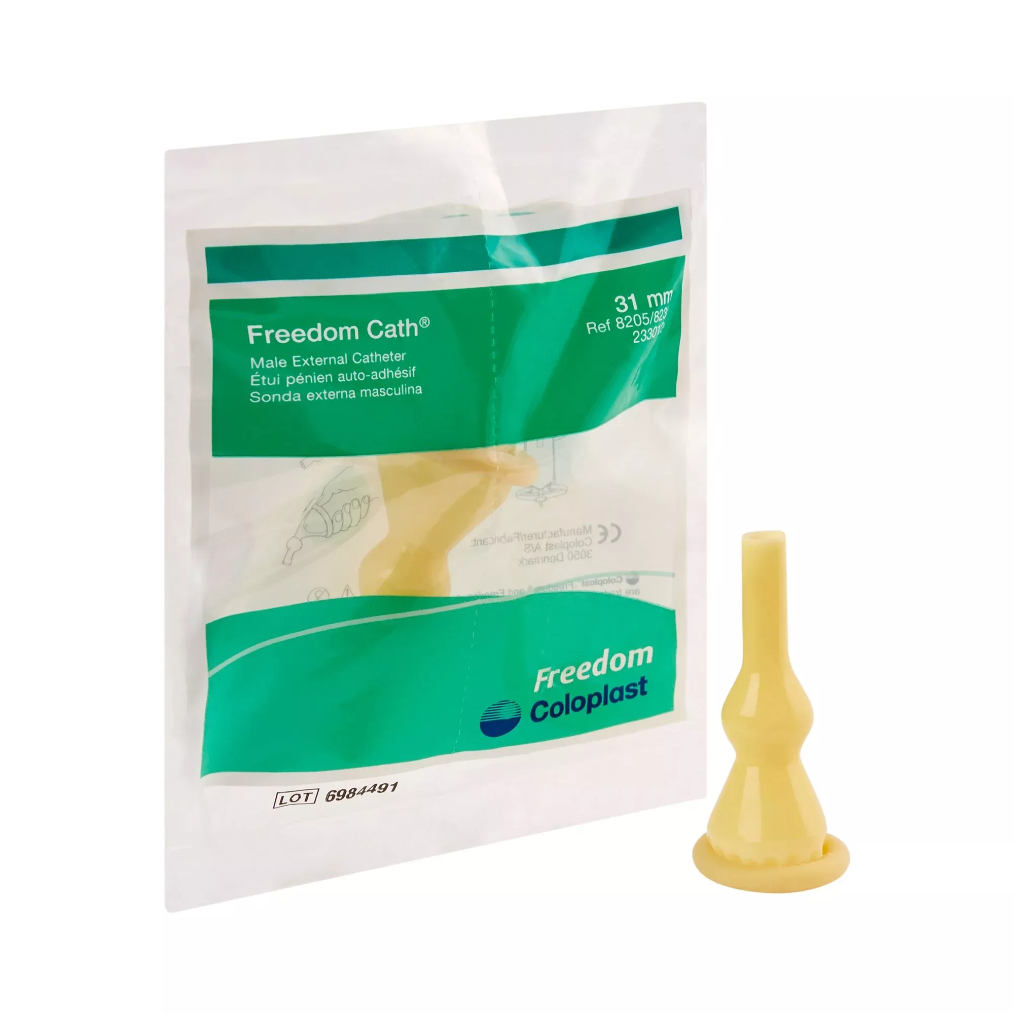 Coloplast Freedom Cath Male External Catheter Intermediate, 1 Box of 100