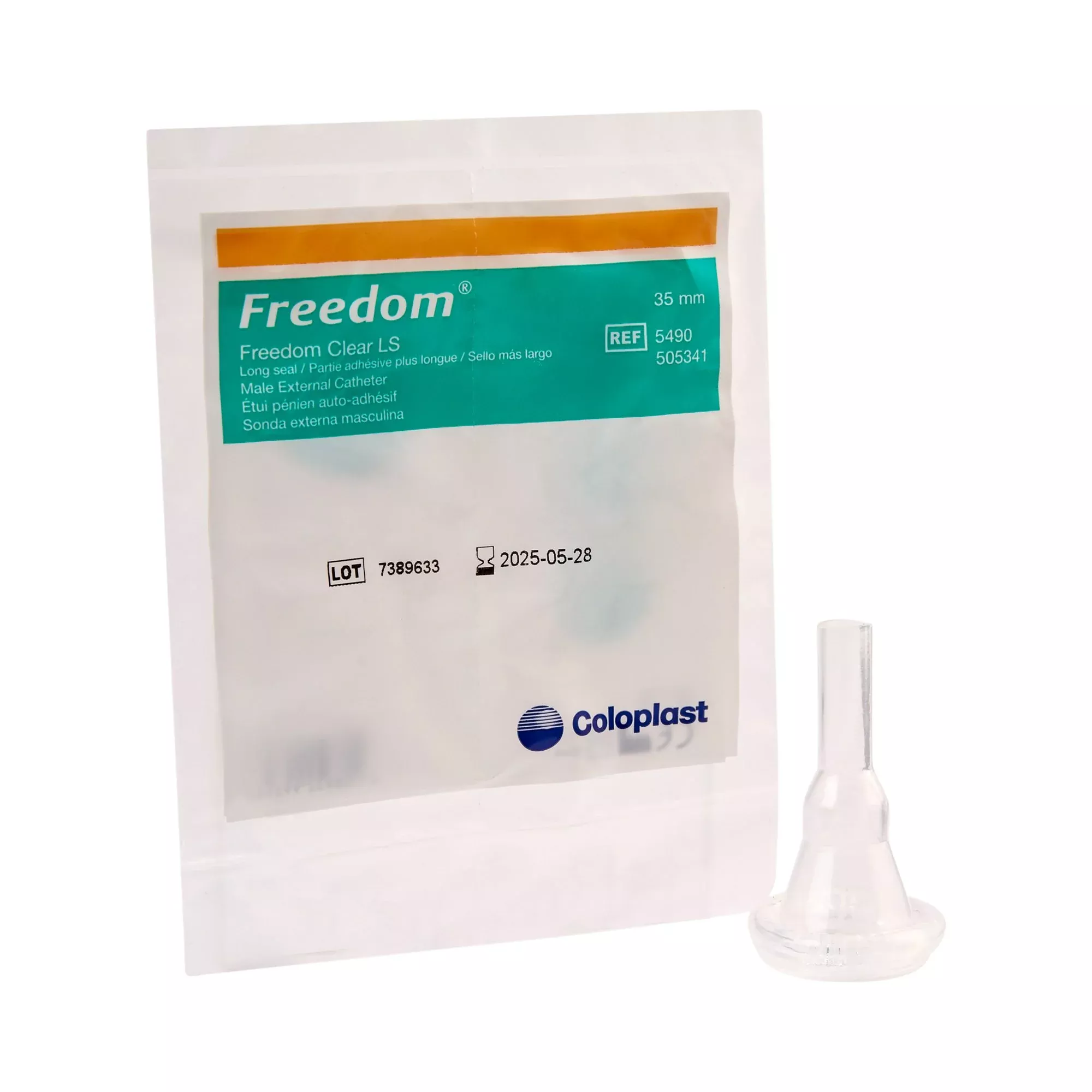 Coloplast Freedom Clear LS Male External Catheter, Large, 1 Box of 100