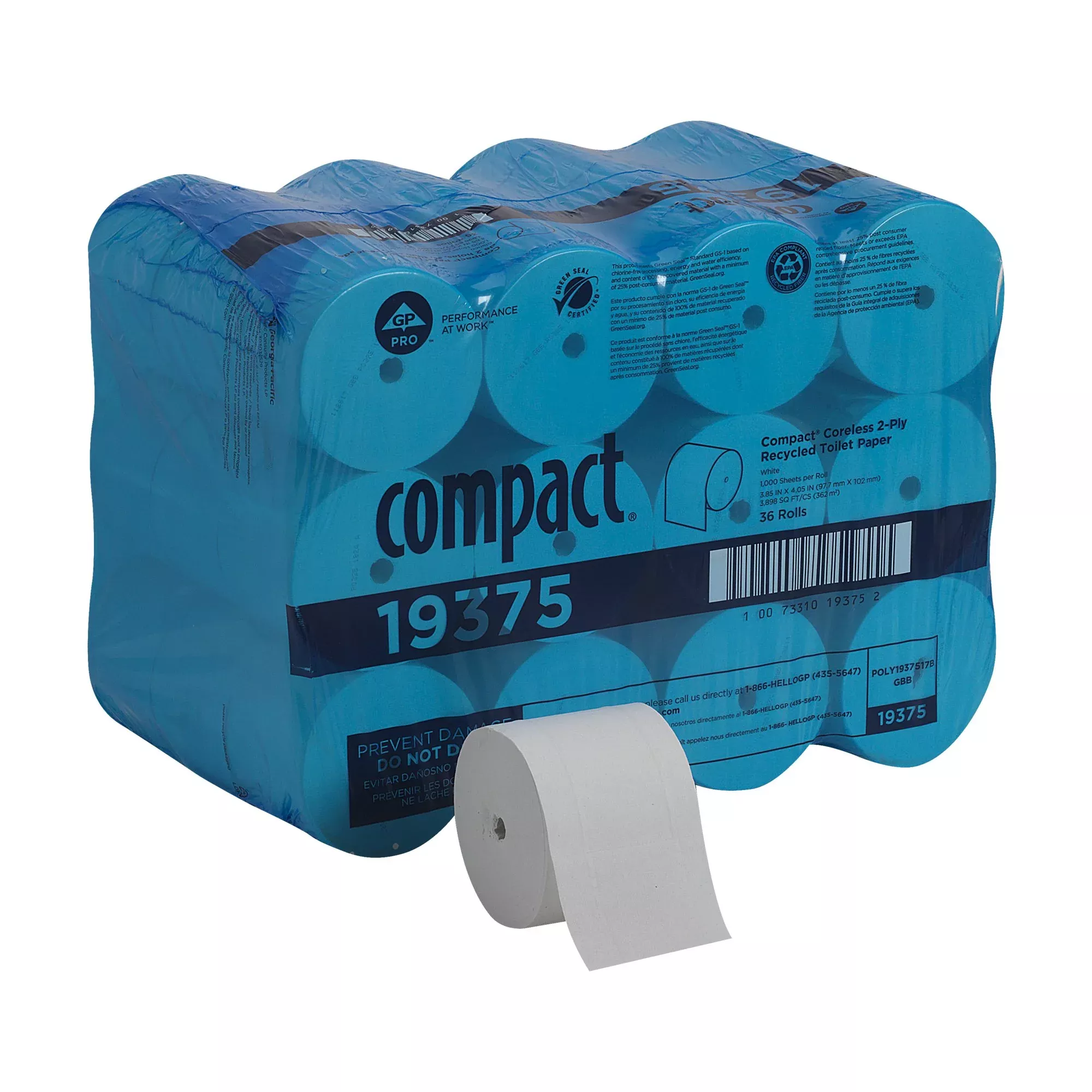 compact Toilet Tissue, 1 Case of 36