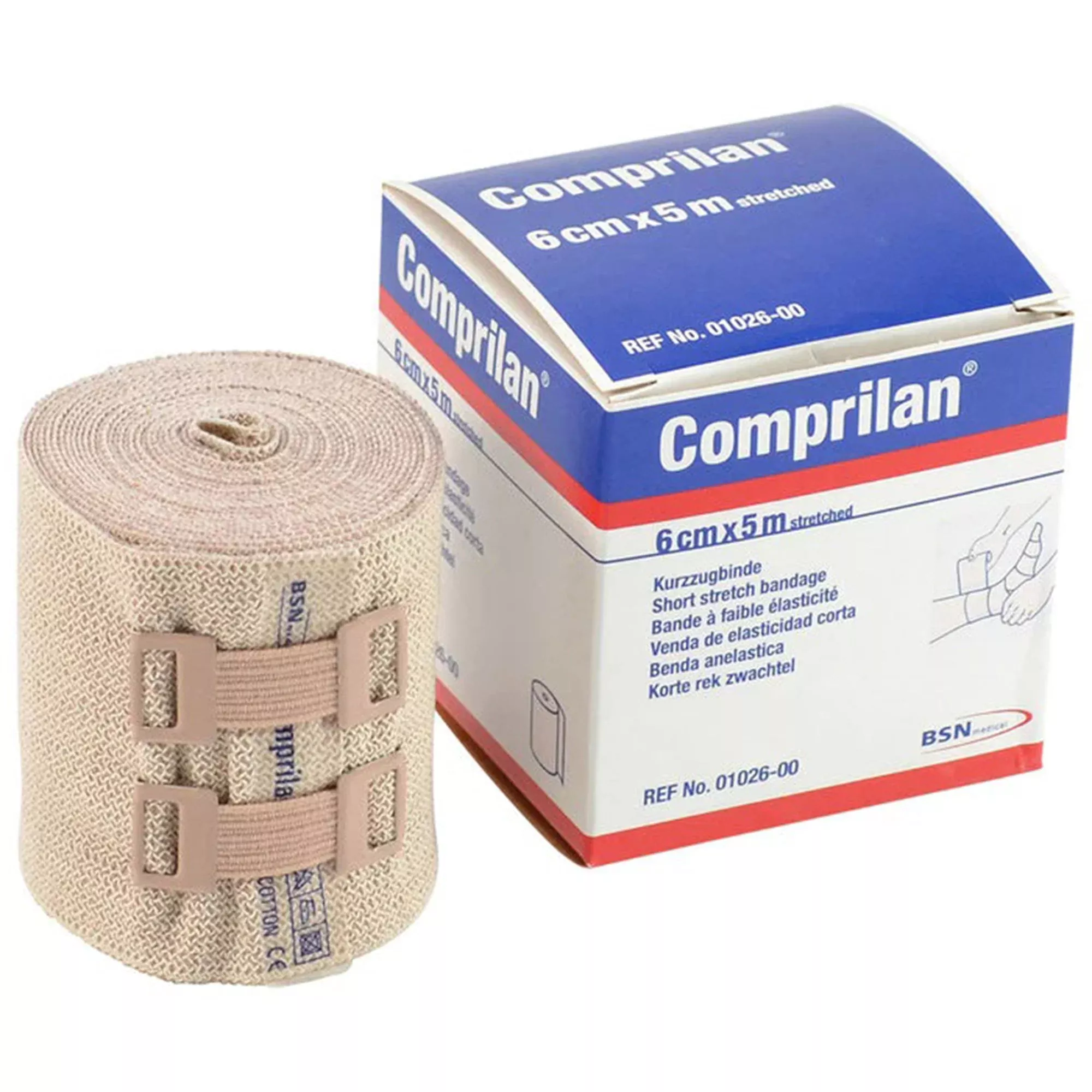 Comprilan Clip Detached Closure Compression Bandage, 2-2/5 Inch x 5-1/2 Yard, 1 Case of 20