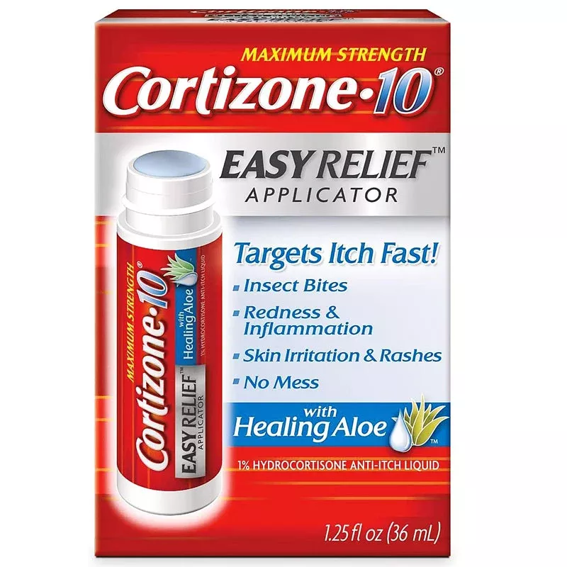 Cortizone-10 Anti-Itch Liquid Easy Relief Applicator with Aloe Vera 1.25 oz