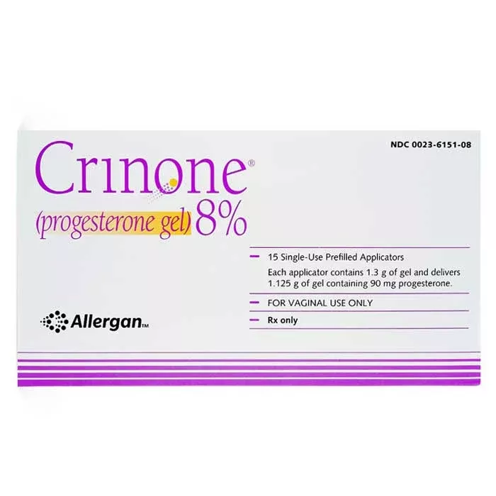 Crinone Progesterone Gel 8% Single Tubes 1.125 gm x 15/Box (RX)