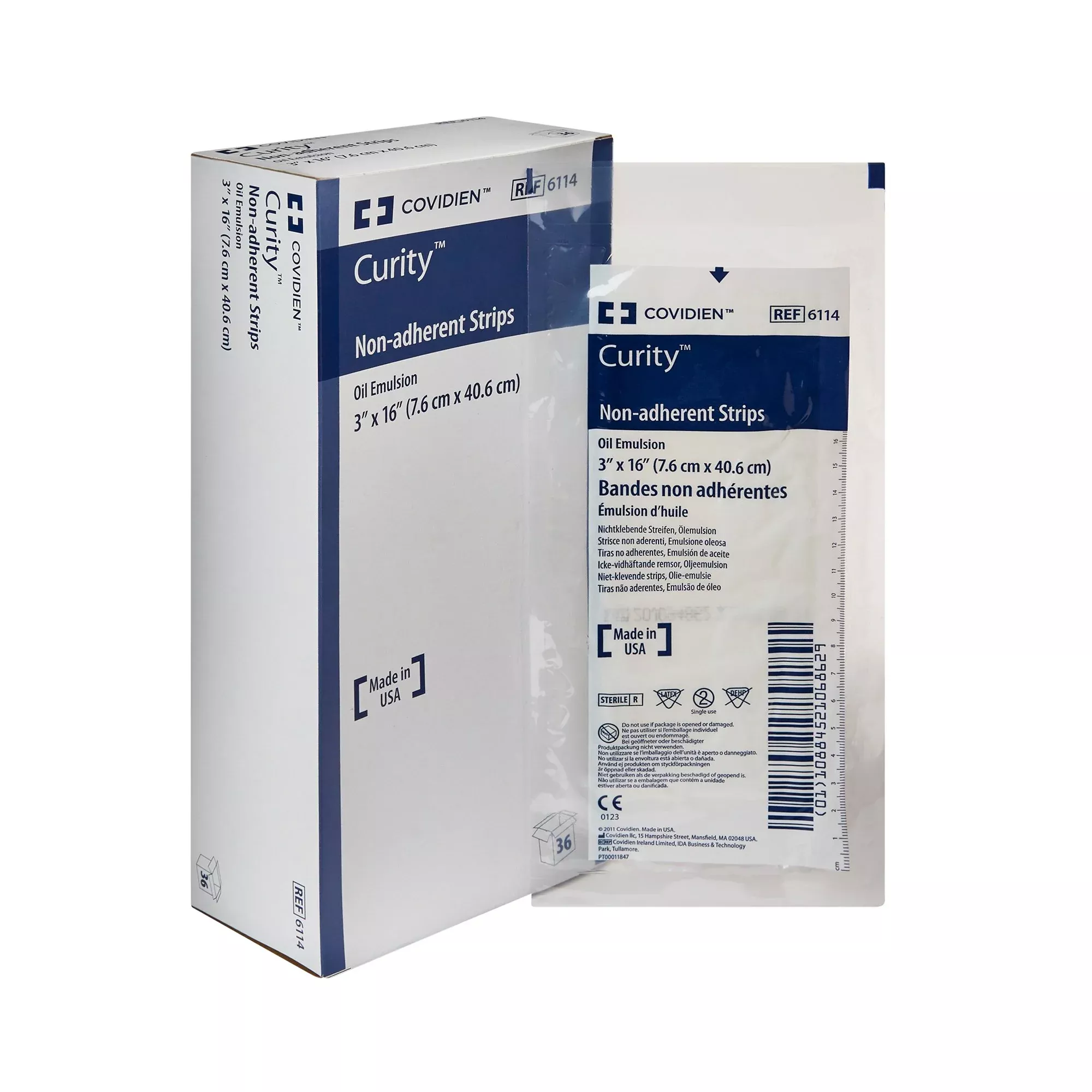 Curity™ Oil Emulsion Impregnated Dressing, 3 x 16 Inch, 1 Each