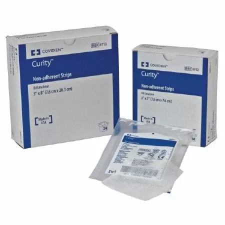 Curity™ Oil Emulsion Impregnated Dressing, 3 x 8 Inch, 1 Box of 36