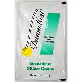 DawnMist Shaving Cream 0.25 oz. Individual Packet, 1 Box