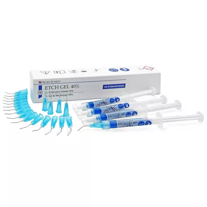 Dentin & Enamel Etching Gel 40% Phosphoric Acid 1.2 mL Syringe Kit 4/Box