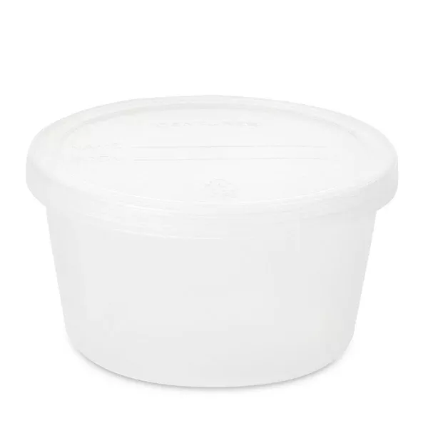 Denture Cups Clear with Resealable Snap-On Lid 8 oz (Bag of 25)