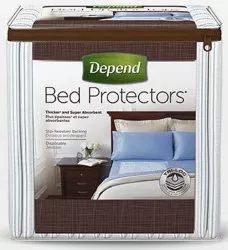 Depend Bed Protectors Thicker and Super Absorbent Underpad, 1 Case of 24