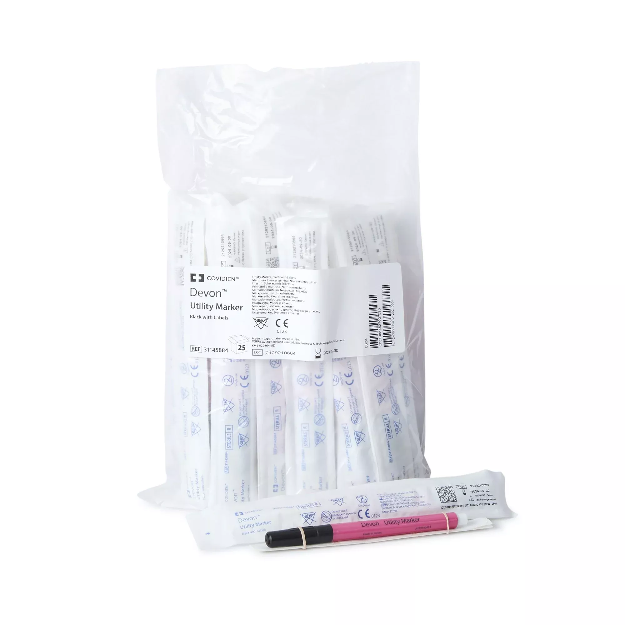 Devon™ Surgi-Mark™ Surgical Utility Marker, Regular Tip, Sterile, 1 Box of 25