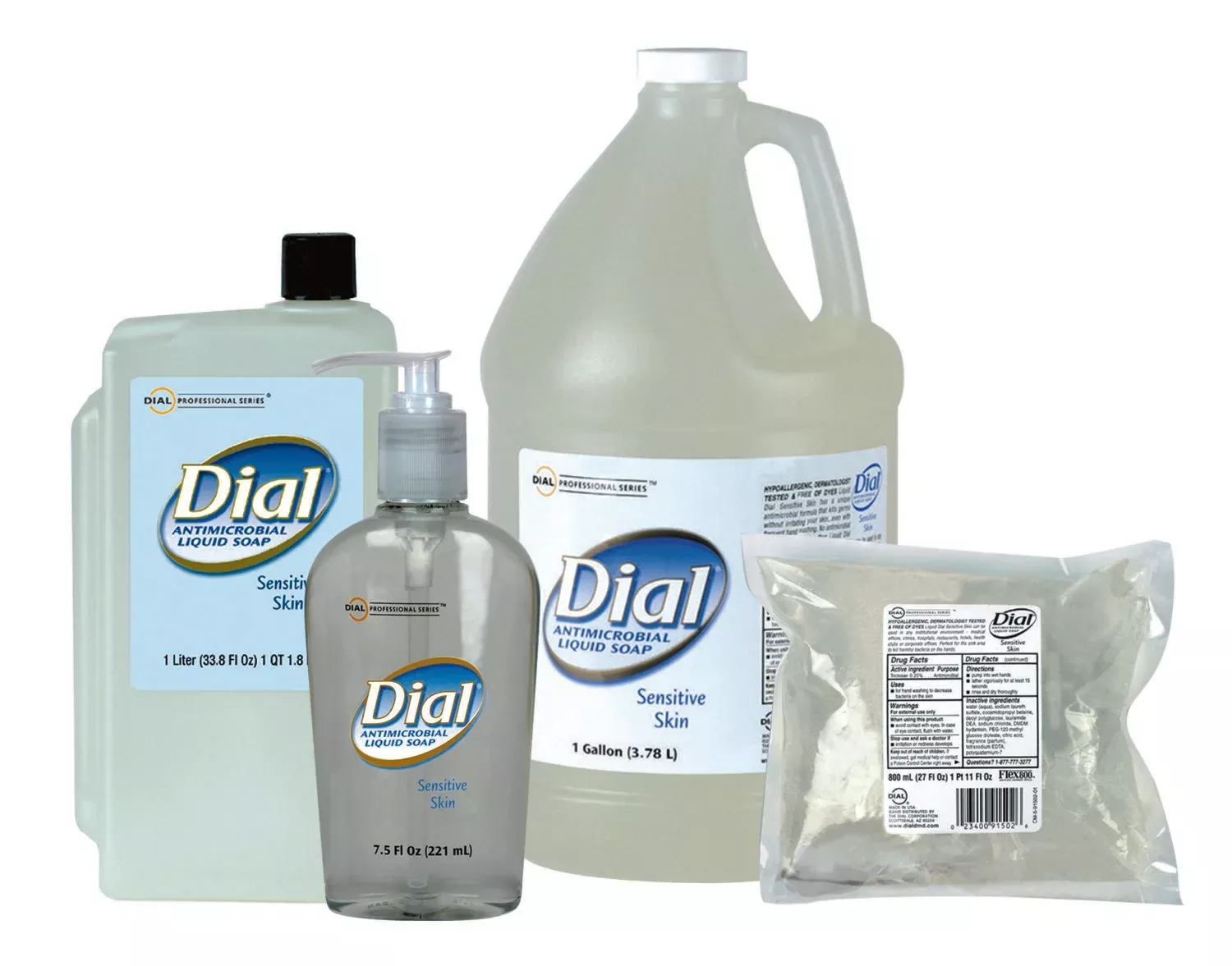 Dial Sensitive Antimicrobial Soap 7.5 oz. Pump Bottle, 1 Case of 12