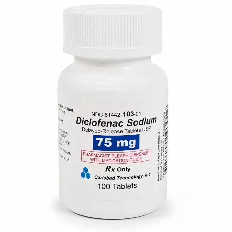 Diclofenac Sodium 75 mg Tablets 100 Count (RX)