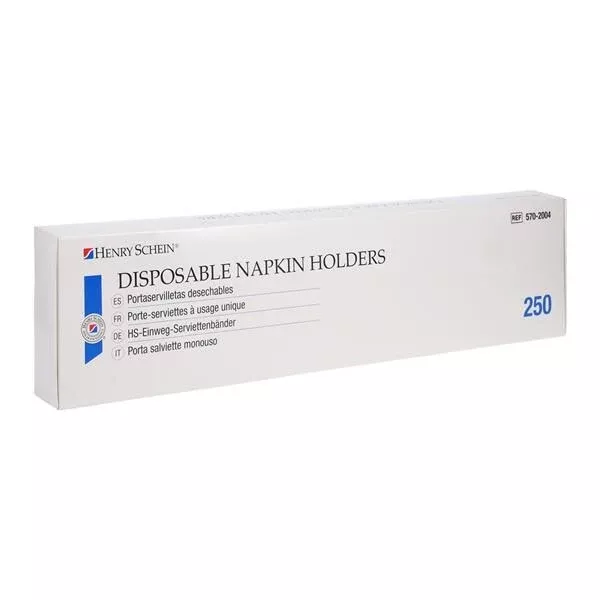 Disposable Bib Holders, White Non Woven, 250/Pack