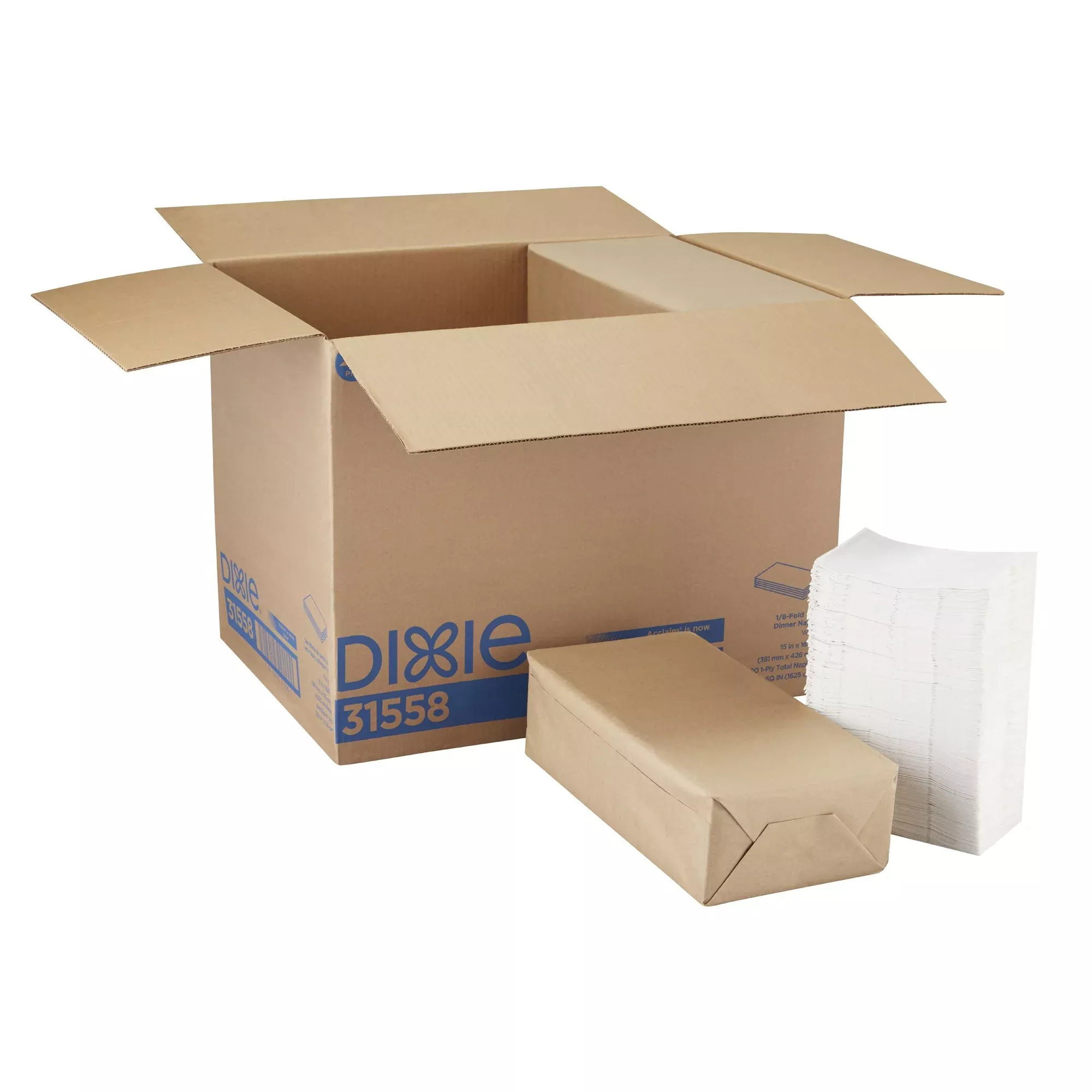 Dixie Dinner Napkin, 350 per Sleeve, 12 Sleeves per Case, 1 Case of 12
